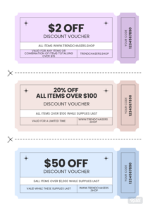 $2 Off Coupon, 20% off $100 Purchase, $50 Off $1000 Purchase TrendChasers.Shop